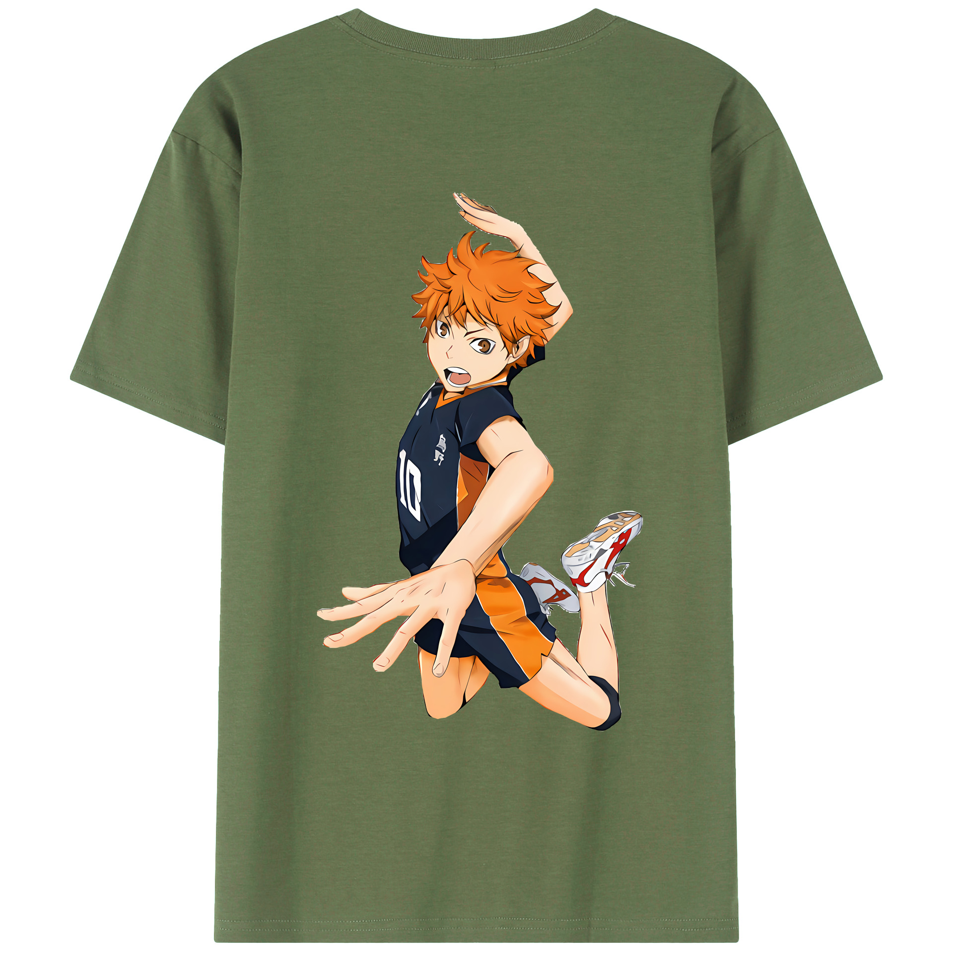 （画像用） ハイキュー!! Haikyu!! 綿100％ メンズ半袖Tシャツ（バックプリント） 通気性